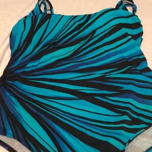 Woman’s one piece swim suit.  Longitude Women’s.